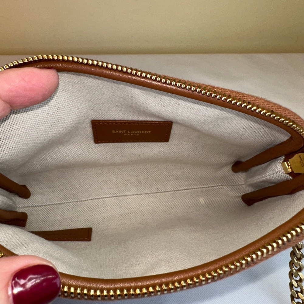 Saint Laurent NWT Gaby mini camera bag beige canvas tan leather Box dustbag COA - Picture 12 of 14
